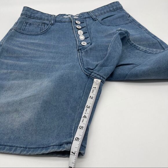 Misslook 6 Button Fly Denim Shorts High Rise SMALL - Picture 10 of 14